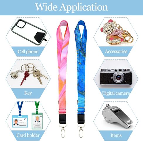 Chinco 5 Pieces Phone Lanyard Universal Adjustable Neck Straps with Phone Pads Phone Lanyard Crossbody for Phone Case Keys ID Compatible with iPhone and Most Smartphones, Butterfly Pattern in Kuwait