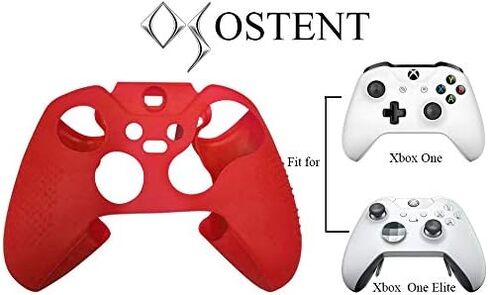 OSTENT Soft Protective Silicone Rubber Skin Case Cover for Xbox One Elite Controller (Red) in Kuwait