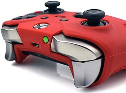 OSTENT Soft Protective Silicone Rubber Skin Case Cover for Xbox One Elite Controller (Red) in Kuwait