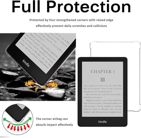 Miimall Compatible for Kindle Paperwhite 5th/6th/7th Generation Case Soft TPU Lightweight Slim Back Panel Shockproof Protective Clear Cover Case for Kindle Paperwhite 6" Display 5th/6th/7th Generation in Saudi Arabia