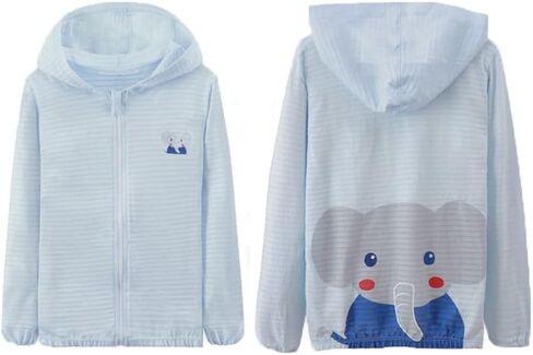 WHYME Toddler Sun UV Protection Hoodie Kids Jacket Clothing Lightweight Summer Breathable Outwear Cartoon Coat in Saudi Arabia