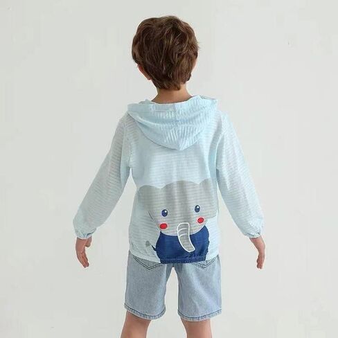 WHYME Toddler Sun UV Protection Hoodie Kids Jacket Clothing Lightweight Summer Breathable Outwear Cartoon Coat in Saudi Arabia