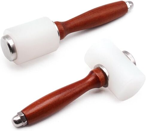 مطرقة نحت الجلد من Kellegour، مطرقة نحت الجلد الاحترافية، مطرقة مقبض خشب النايلون، مطرقة نحت الجلد الخشبي، أداة حرفية مطرقة نحت الجلد، لأداة ختم جلد البقر DIY in Kuwait