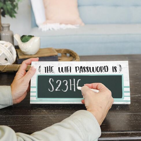 Simply Said, INC WiFi Chalk Board Sign - The WiFi Password Is (Blank) - 12 x 5.5 inch Erasable Wifi Chalkboard Sign - WiFi Sign for Guests - CHT1010 in Kuwait