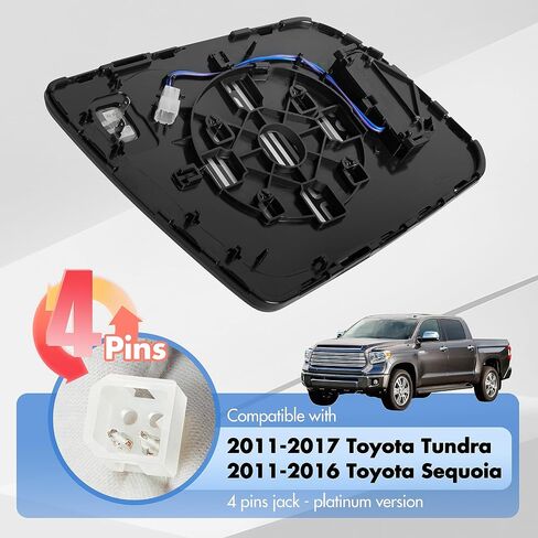 SNEMEEY متوافق مع زجاج المرآة الجانبية للسائق Toyota Tundra 2007-2020، مرآة Toyota Sequoia 2008-2017، مرايا السحب البديلة اليسرى مع تسخين الطاقة، إشارة الانعطاف، قابس 4 دبابيس، بدون نقطة عمياء in Saudi Arabia