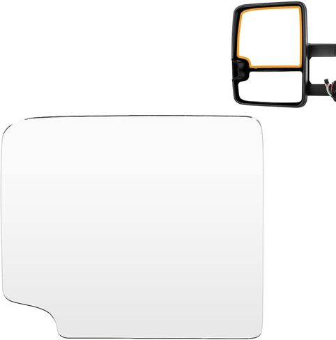ITOPUP زجاج مرآة السحب يناسب 1988-1998 لـ Chevy/GMC C1500/K1500 1999-2018 لـ Chevy Silverado لـ GMC Sierra Tow Mirror Lens غير مسخن، قطعة واحدة من زجاج المرآة العلوية المسطحة على الجانب الأيسر in Kuwait