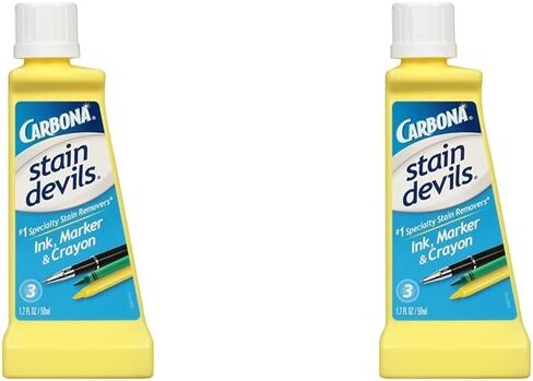 Carbona Stain Devils® #3 – Ink, Marker & Crayon | Professional Strength Laundry Stain Remover | Multi-Fabric Cleaner | Safe On Skin & Washable Fabrics | 1.7 Fl Oz, 1 Pack in Saudi Arabia