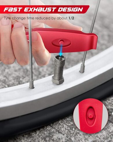 مجموعة رافعات إطارات الدراجة من أكاسيا مكونة من 4 رافعات سهلة الإمساك للدراجة أداة تغيير الإطارات أدوات إصلاح إطارات الدراجة in Kuwait