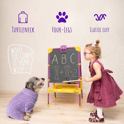 Reginary 3 Pieces Dog Pajamas Puppy Clothes Winter Coats Elastic Pajamas for Puppy Fluffy Jumpsuit Fleece Sweater for 4 Legs Dog Bodysuit(X-Small,Pink, Purple, Green) in Saudi Arabia