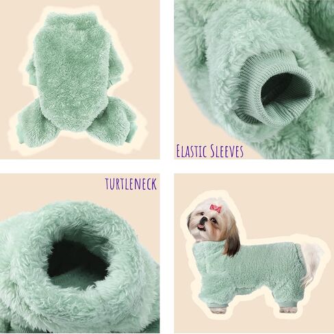 Reginary 3 Pieces Dog Pajamas Puppy Clothes Winter Coats Elastic Pajamas for Puppy Fluffy Jumpsuit Fleece Sweater for 4 Legs Dog Bodysuit(X-Small,Pink, Purple, Green) in Saudi Arabia