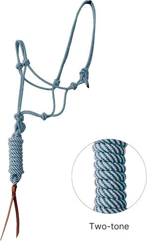 RESISTANCE Nylon Two Tone Rope Horse Halter with 9 Ft Matching Lead in Saudi Arabia