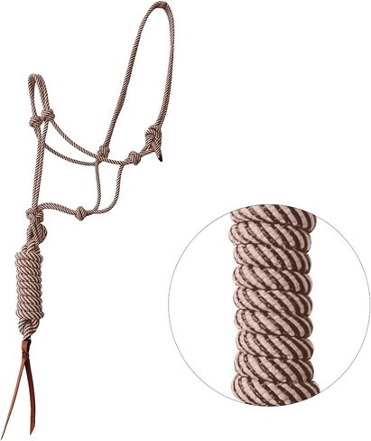 RESISTANCE Nylon Two Tone Rope Horse Halter with 9 Ft Matching Lead in Saudi Arabia