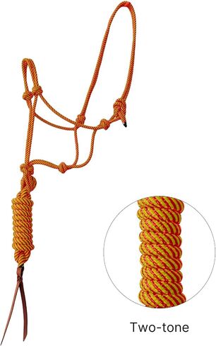 RESISTANCE Nylon Two Tone Rope Horse Halter with 9 Ft Matching Lead in Saudi Arabia