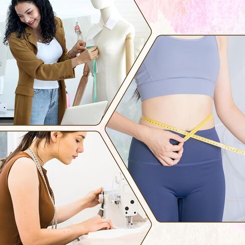 5 Pcs 120 Inch Dual Scale Measuring Tape Soft Fabric Measuring Tape Sewing Tape Measures Tailor Waist Tape for Body Weight Loss(5 Pcs 3M) in Saudi Arabia
