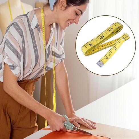 5 Pcs 120 Inch Dual Scale Measuring Tape Soft Fabric Measuring Tape Sewing Tape Measures Tailor Waist Tape for Body Weight Loss(5 Pcs 3M) in Saudi Arabia