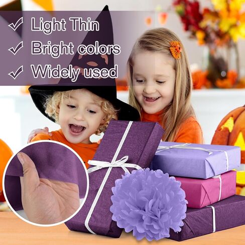 Bouiexye 60 Sheets Kraft Brown Tissue Paper Multicolor Tissue Paper Bulk Gift Wrapping for DIY Art Craft Floral Birthday Baby Shower Party Festival in Kuwait