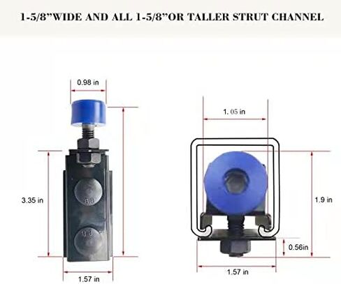 مجموعة واحدة من HIFLAME من وضع مجموعة ترولي ذات حدود دوارة للاستخدام مع قناة بعرض 1-5/8 بوصة وجميع القنوات بطول 1-5/8 بوصة أو قناة أطول (أسود) in Kuwait