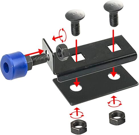 مجموعة واحدة من HIFLAME من وضع مجموعة ترولي ذات حدود دوارة للاستخدام مع قناة بعرض 1-5/8 بوصة وجميع القنوات بطول 1-5/8 بوصة أو قناة أطول (أسود) in Kuwait