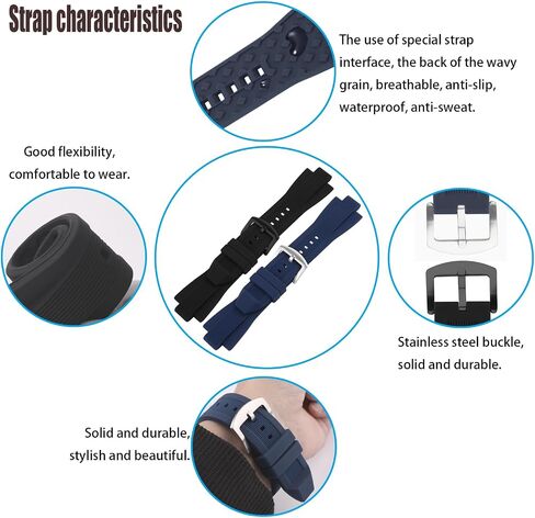 XIW Compatible for 13mm× 29mm Michael Kors MK8152 MK8295 MK8356 MK8380 MK9020 Rubber Watch Band Replacement for men Silicone Wirstband Strap women Bracelet in Saudi Arabia
