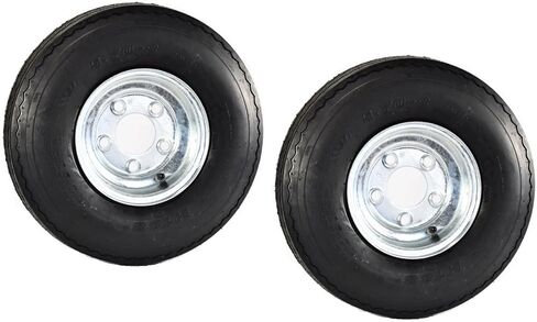 eCustomRim 2-Pack Equipment Trailer Tire Rim 5.70-8 570-8 5.70X8 LRB 5 عجلة مجلفنة - ضمان لمدة عامين مع جانب الطريق مجانًا in Saudi Arabia