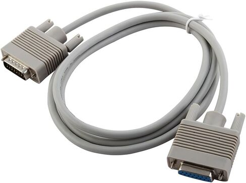 Uxcell 5ft DB15 15 Pin ذكر إلى أنثى موصل كابل تمديد تسلسلي محمي للكمبيوتر، رمادي in Saudi Arabia