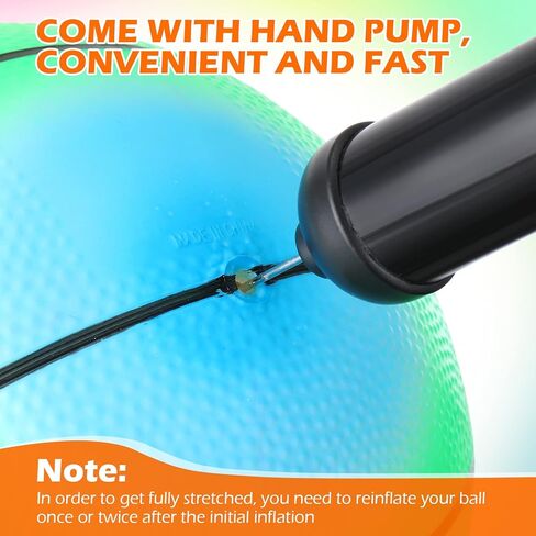 8 قطع من كرات ملعب قوس قزح مقاس 9 بوصة مع مضخة هواء يدوية واحدة، كرات رياضية ملونة نيون قابلة للنفخ كرة سلة متعددة الألوان، كرات كرة يد للأطفال والكبار، ملعب صيفي للاستخدام الداخلي والخارجي in Kuwait