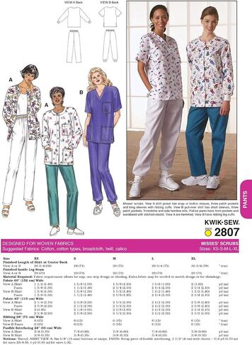 نمط خياطة فرك Kwik Sew K2807، مقاس XS-S-M-L-XL in Saudi Arabia