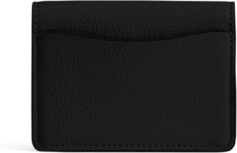 COACH Women's Essential Half Flap Card Case, Black, Small in Saudi Arabia