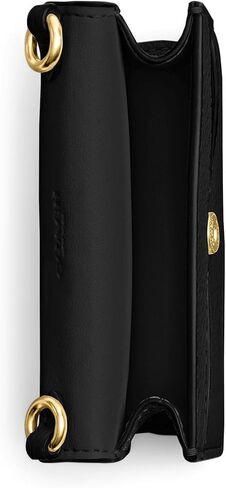 COACH Women's Essential Half Flap Card Case, Black, Small in Saudi Arabia