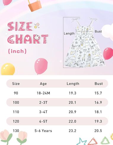 فستان تاجيوم للأطفال الصغار مطبوع عليه حيوانات فساتين صيفية بأشرطة حبال بدون أكمام للفتيات فستان صيفي للشاطئ كاجوال in Kuwait