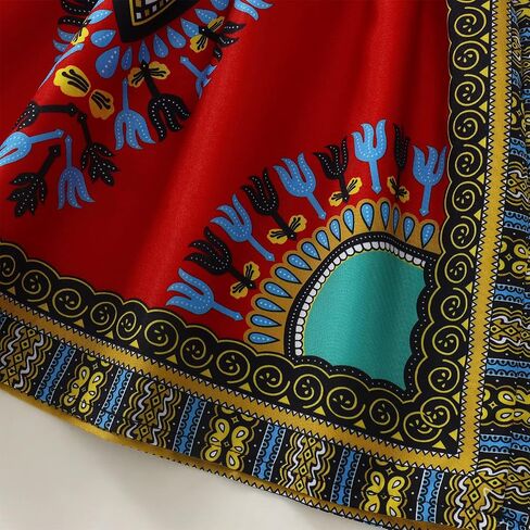 فستان MODNTOGA للأطفال الصغار والبنات الأفريقية فستان Dashiki أنقرة بدون أكمام بحمالة فستان بوهو ملابس للفتيات الصغيرات in Kuwait