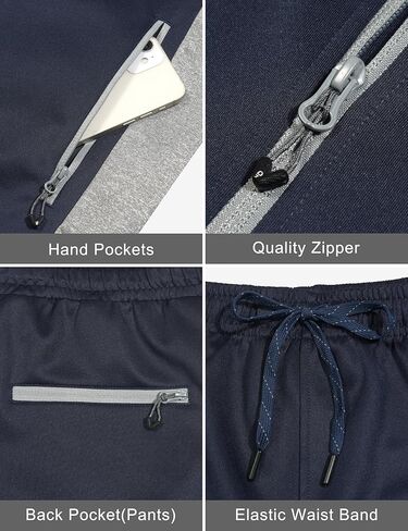 Little Donkey Andy Men's Tracksuit Sweatsuits 2 Piece Set Athletic Jogging Gym Full Zip Sets Sweat Track Suits for Men in Kuwait