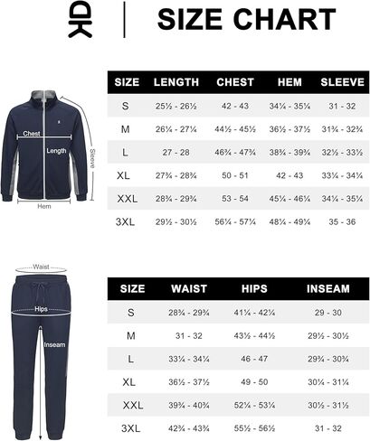 Little Donkey Andy Men's Tracksuit Sweatsuits 2 Piece Set Athletic Jogging Gym Full Zip Sets Sweat Track Suits for Men in Kuwait