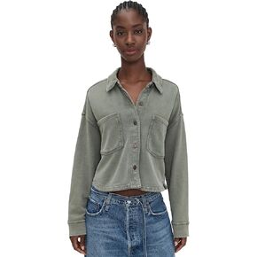 Z SUPPLY Women's All Day Cropped Faux Suede Jacket, Coconut, Tan, M in Kuwait
