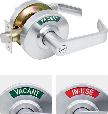 MARIE Commercial Door Handle for Bathroom Privacy,Vacant Occupied & Commercial Restroom Lock,Durable Restroom Door Handle with in-Use & Vacant Large Indicator (Black) in Saudi Arabia