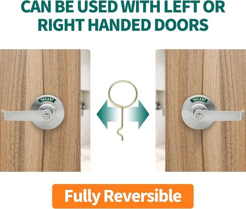 MARIE Commercial Door Handle for Bathroom Privacy,Vacant Occupied & Commercial Restroom Lock,Durable Restroom Door Handle with in-Use & Vacant Large Indicator (Black) in Saudi Arabia