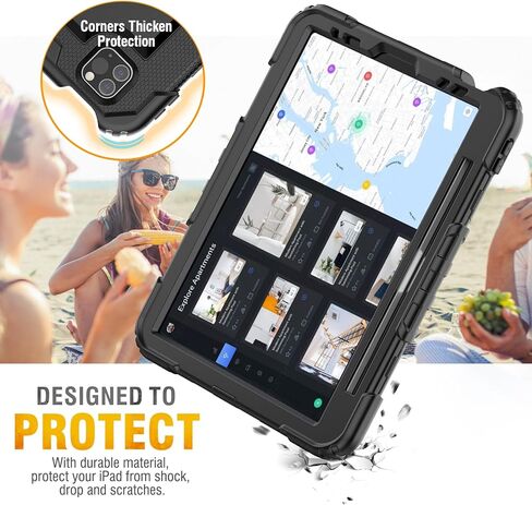 HXCASEAC CASE لـ iPad Pro 11 Inch 2024 (M4) ، تصميم مقاوم للصدمات مع حامل قلم رصاص/حامي الشاشة/حامل حزام يدوي دوار ، غلاف واقعي لـ iPad Pro11 5th Gen (A2836 ، A2837 ، A3006) - الأخضر in Kuwait