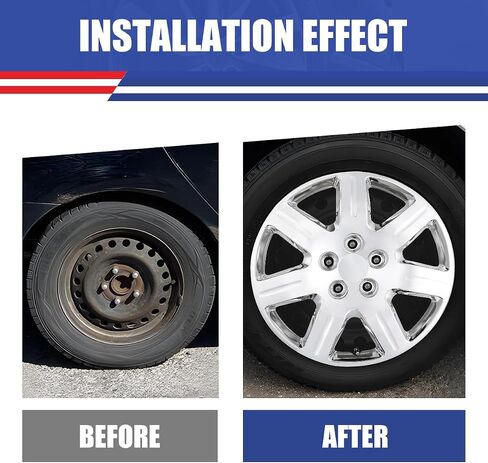 Roxx 4pcs مجموعة 16 بوصة العجلة حافة الغلاف البديل Hubcaps ل Honda Civic 2006-2011 (فقط مناسبة للعجلات الصلب) ، الترباس على قبعة محور شاحنة السيارة (5104 ، Chrome) in Kuwait