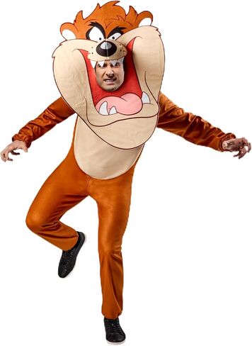 Rubies Unisex Adult Unisex Adult Looney Tunes Tazmanian Devil Costume Jumpsuit and Headpiece in Saudi Arabia