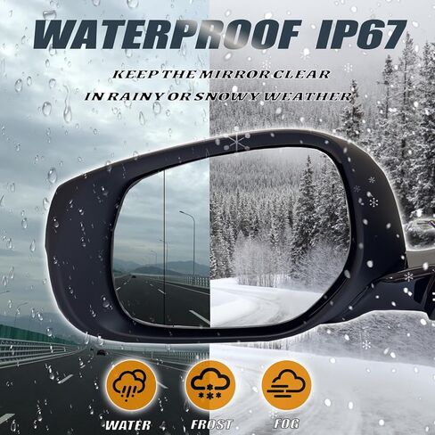 7Pins Right Side Mirror Assembly Compatible with 2014-2018 Infiniti Q50 Power Heated Mirror With Signal Light Paintable For Models Without Around View Monitor(7Pins-Passenger Right Side) in Kuwait