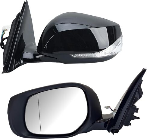 7Pins Right Side Mirror Assembly Compatible with 2014-2018 Infiniti Q50 Power Heated Mirror With Signal Light Paintable For Models Without Around View Monitor(7Pins-Passenger Right Side) in Kuwait