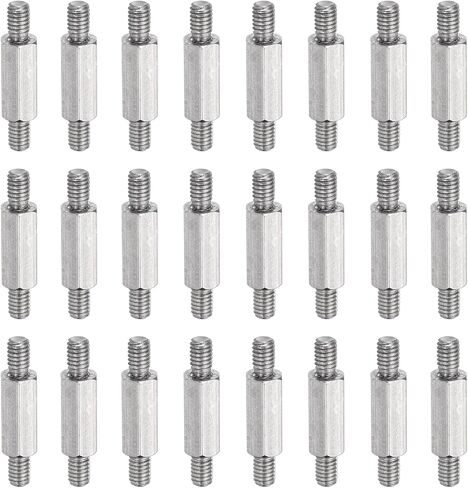 meccanixity 24 pcs الفولاذ المقاوم للصدأ مقاوم للصدأ مزدوج الجوز ، m6x44mm الذك in Saudi Arabia