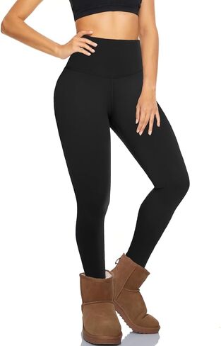 Hi Clasmix Fleece Lined Leggings for Women - High Waisted Winter Yoga Pants, Warm Thermal Running Workout Tights in Saudi Arabia