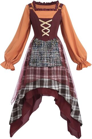 LTAKK Hocus Pocus Sisters Costume Winifred Mary Sarah Sanderson Witch Costumes for Women Halloween Dresses in Kuwait