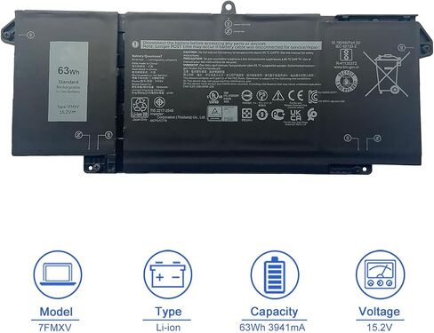 NNF1C HMPFH بطارية الكمبيوتر المحمول متوافقة مع Dell XPS 13-9365 2-in-1 13-9365-D1805TS D1605TS D2805TS D3605TS N006X9365-D1726QCN Series 0HMPFH P71G P71G001 in Saudi Arabia