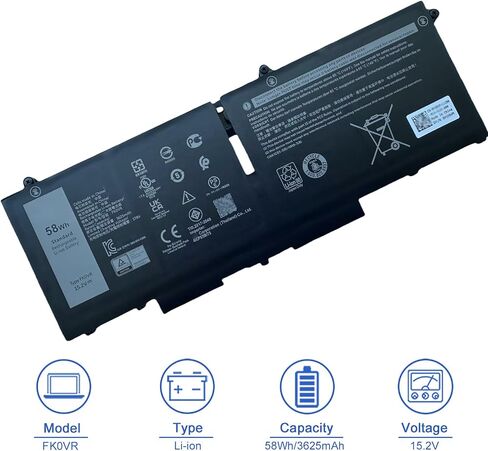 NNF1C HMPFH بطارية الكمبيوتر المحمول متوافقة مع Dell XPS 13-9365 2-in-1 13-9365-D1805TS D1605TS D2805TS D3605TS N006X9365-D1726QCN Series 0HMPFH P71G P71G001 in Kuwait