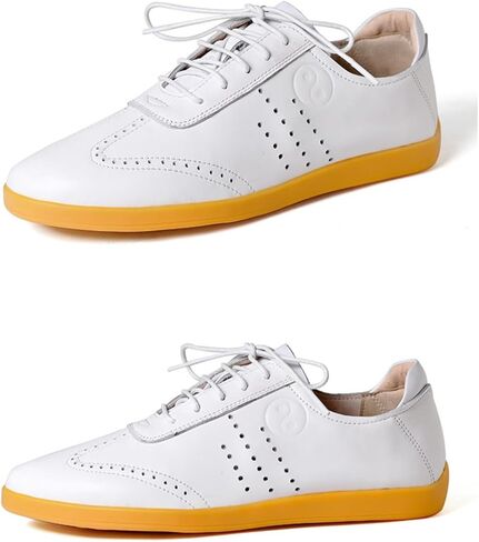 Women White Taichi Genuine Leather Shoes Breathable Cow Tendon Soles Summer Kungfu Practice Men Hollow Out Casual Cowhide Board Shoes AM025 in Saudi Arabia