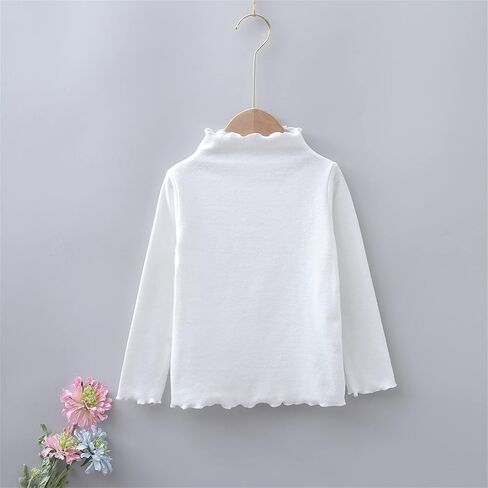 Toddler Girls Mock Turtle Neck Layer Thermal Shirt for Kids Slim Fit Long Sleeve T Shirts Tight Tops Tee Toddler Clothes in Saudi Arabia