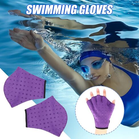Swimming Gloves, Water Gloves | Aquatic Swimming Training Gloves Webbed | No Swimming Accessories That Fade, Diving Gear for Men, Kids, Help Resist in Saudi Arabia