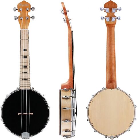 Kmise Banjo ، 5 سلسلة من banjos مع رأس Remo بالحجم الكامل 38 بوصة مغلق مع مرنان قابل للإزالة ، حزمة السلاسل ، اختيارات الأصابع ، حزام ، حالة ، ملحقات مجموعة الموالف للبالغين البالغين هدية المبتدئين in Kuwait